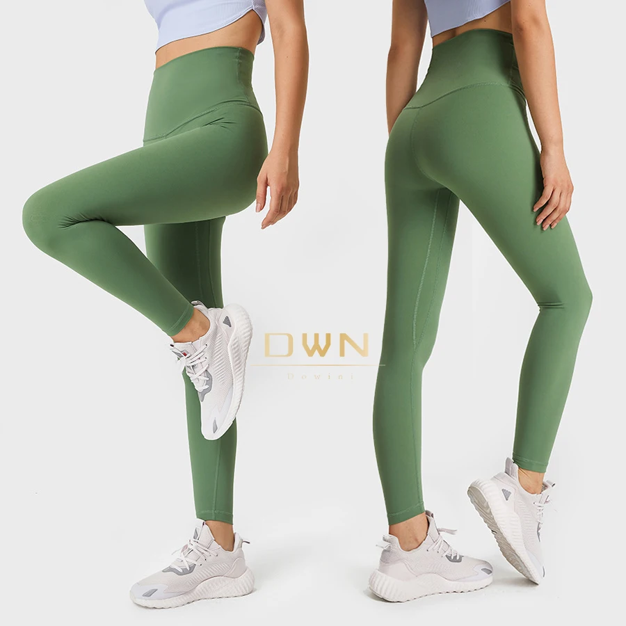 New fashion super high waist sports legging align nude color yoga pants lady slimming training fitness exercise gymwear leggings