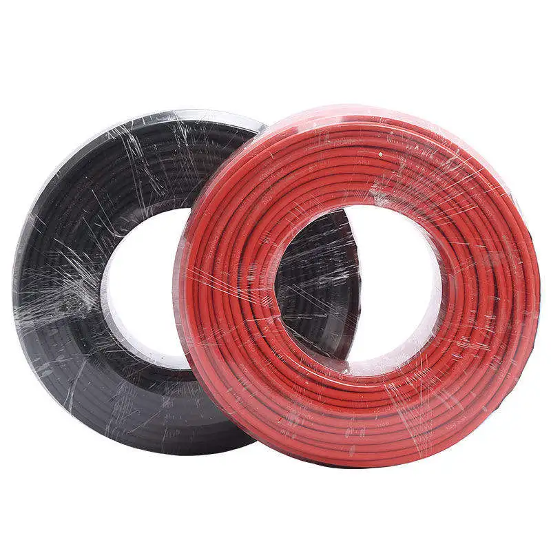 Solar Panel Extension Cable 10/6/4/2.5 mm2 16/14/12/10/8/6AWG DC Wire Copper Core PVC Insulated Electrical Power Cable