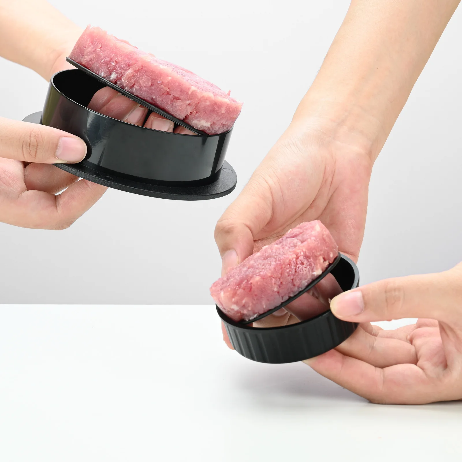 Kitchen Gadgets 3 In 1 Manual Meat Burger Press Hamburger Patty Maker Mold For BBQ