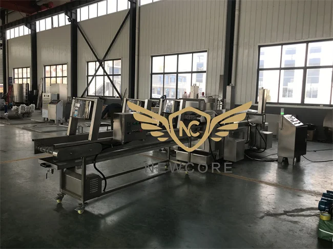 Electric frying machine continuous mesh belt cassava fryer nugget donut gas heating belt conveyor frying machine