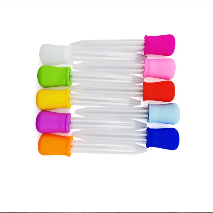Clear Baby dropper medicine feeder Liquid Droppers Silicone 5 ml Liquid Medicine Eye Dropper With Bulb Tip For Kids