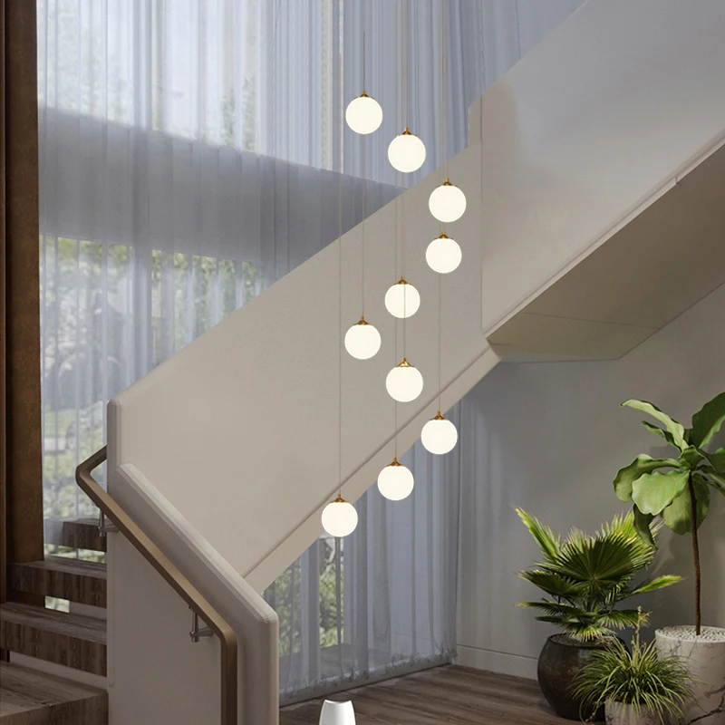 VVS factory direct sales Brass decoration luxury led long chandeliers for staircase modern