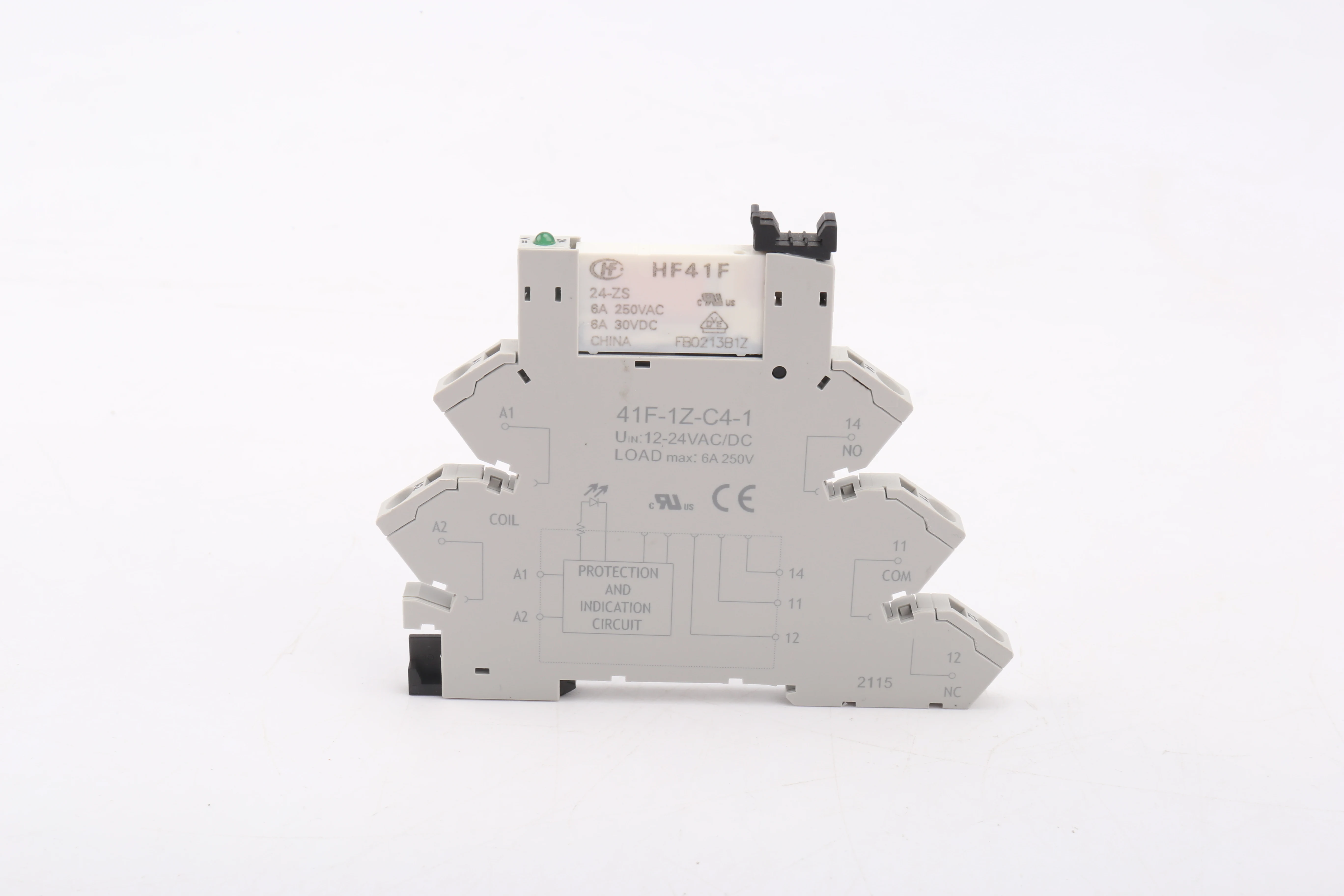 41F-1Z-C4 Din Rail тонкий релейный разъём 6 22 мм толщина PLC реле 230VAC 1 канал