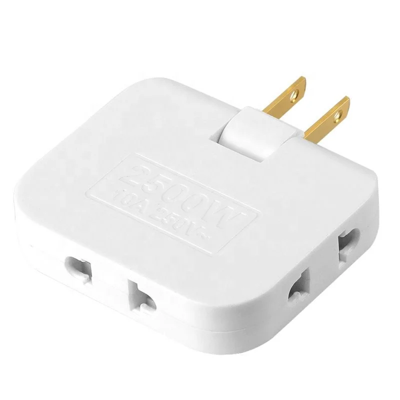 US Plug 180 Degree Rotatable Socket Converter 3 in 1 US Extension Plug Multi-Plug Mini Slim Wireless Outlet Adapter Sockets