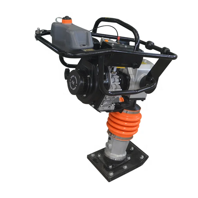 High Performance 80KG Petrol Engine Tamping Compactor Soil Rammed Earth Tamper Impact Shocking Rammer Machine