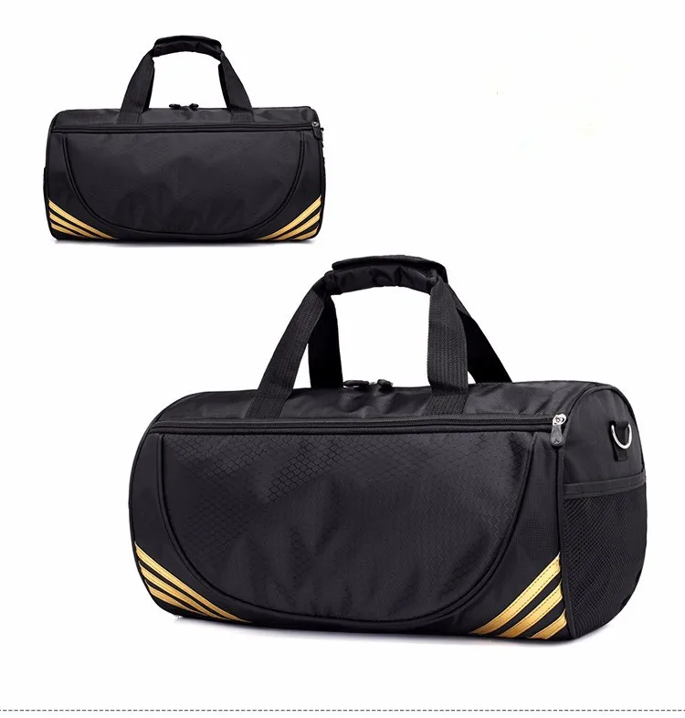 Zip Large Round Barrel Travel Polyester Custom Cheap Duffle Sports Bag For Women Girls