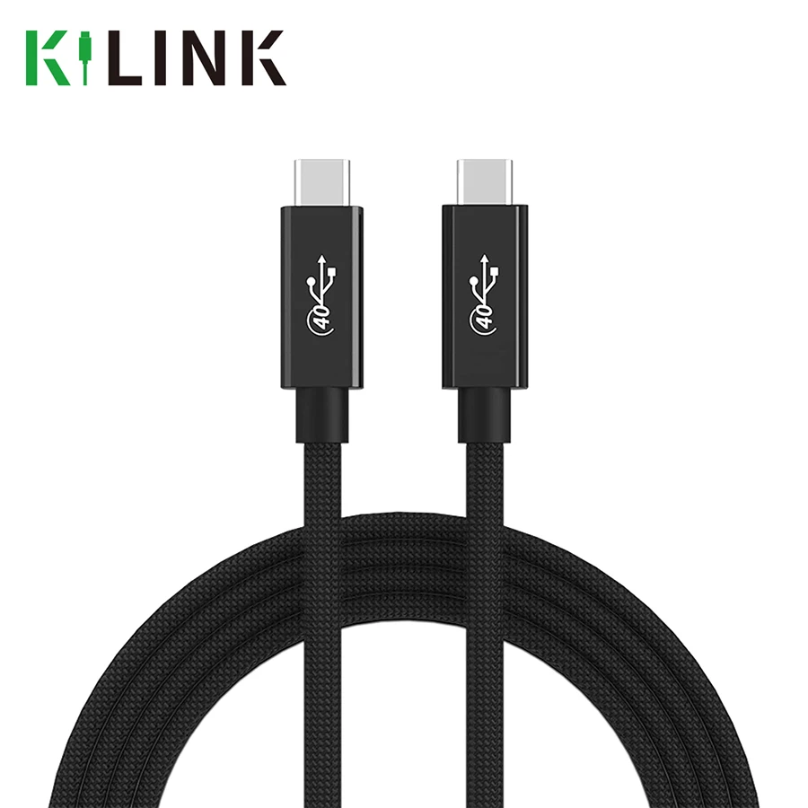 USB4.0 C Type Cable Compatible with Macbook Pro usb4 Thunderbolt 3 to Thunderbolt3 Video 40Gbps 5A 100W PD Fast Charging cable