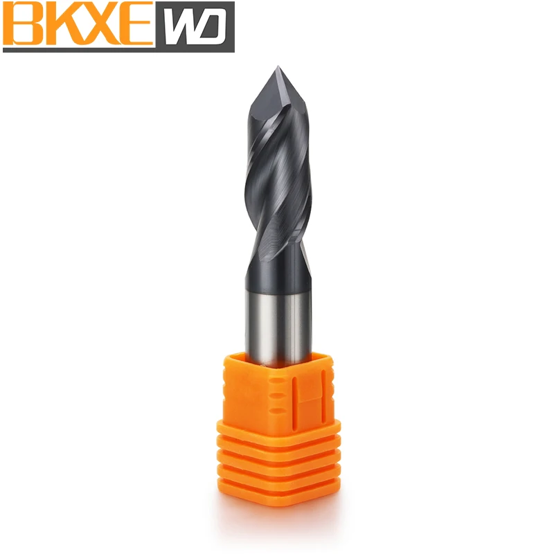 BKXE Customize 90/120 Degree Durable CNC Solid Carbide Spot Drills Fixed Point Drills