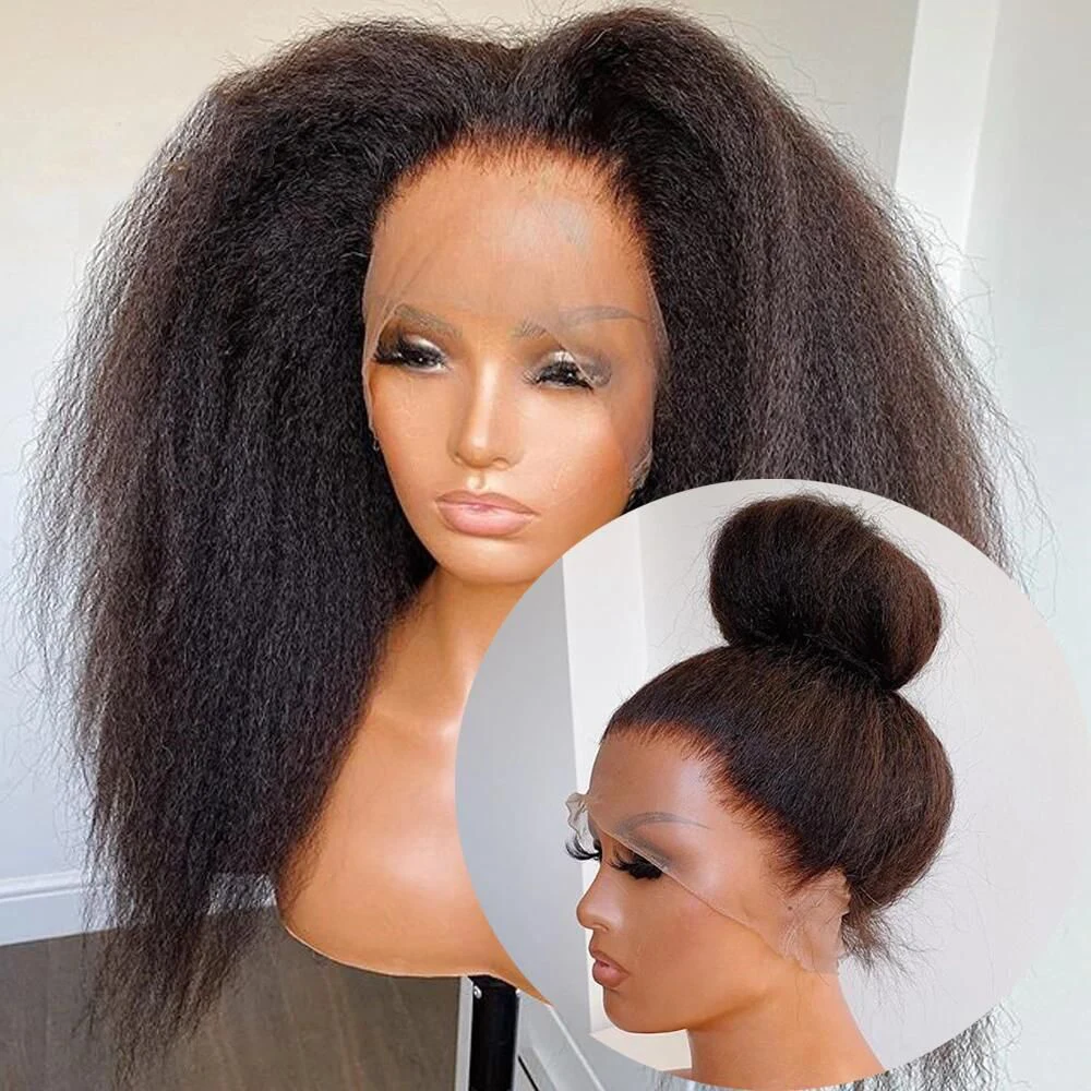  Wholesales Natural Black Kinky Straight U Part 13X6 13X4 Swiss Hd Lace Human Hair Frontal