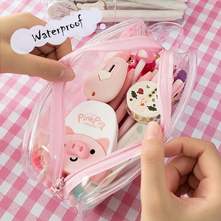 Stationery Items For School Liquid Quicksand Glitter Pen Case Teenage Girl Pencil Pouch