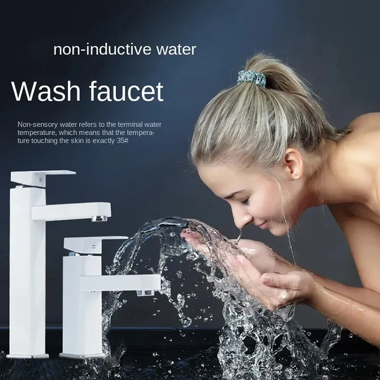 Luxury Bathroom Basin Mixer Taps LED Digital Display Mixer Faucet Temperature Display Water Switch Faucet