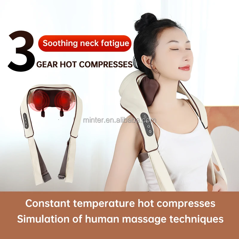 Portable Wireless Back Shoulder and Neck Massager Deep Body Massage Shawl