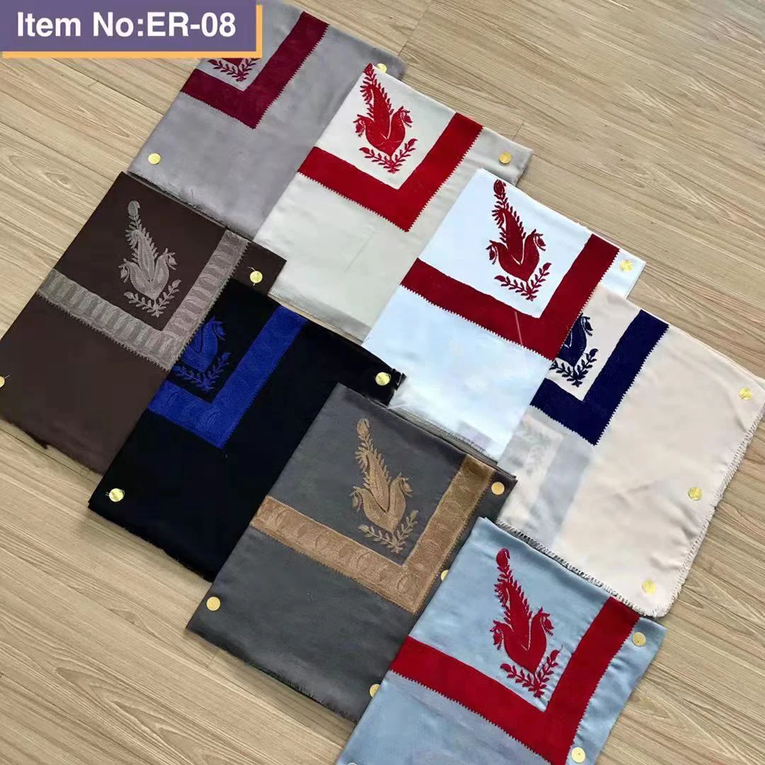 Dubai Arabia Embroidery Hijab Scarf For Men Cheap Polyester Yemen Scarf