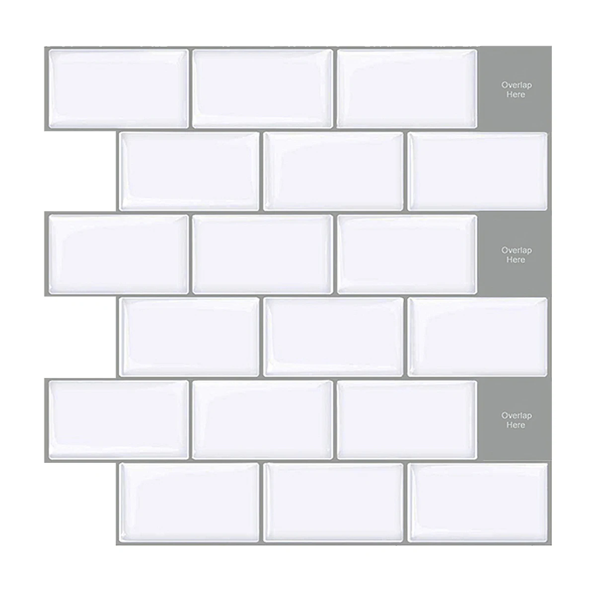 3D Wall Backsplash Tile for Kitchen Peel and Stick Subway Tiles for Kitchem and bathroom