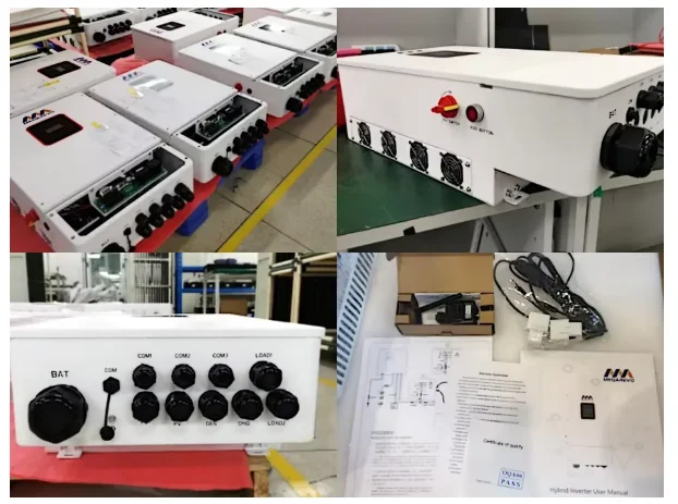 Megarevo Hybrid Inverter for Hybrid Solar System 8KW 10KW 12KW Cheap Price Lithium Battery 380V/120V/240V Output LCD Display