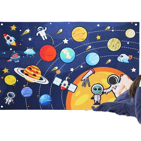 DIY felt educational toys felt learning toys space universe flannel felt board story set suitable for children