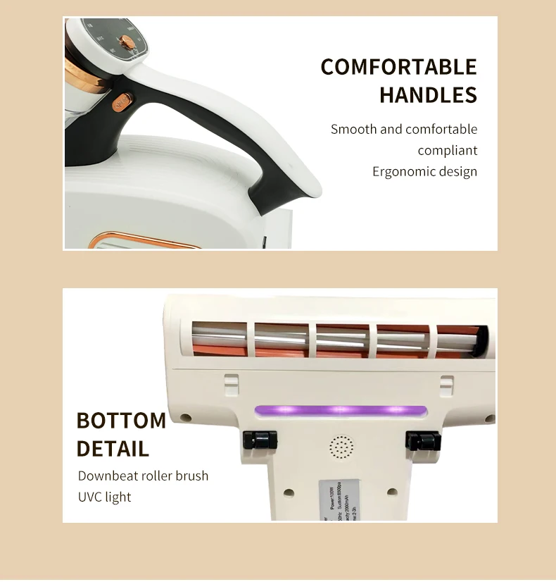 JINBOYANG Top seller Professional Mattress Cleaner Bed Dust Mite Remover with UV Light  Vacuum Cleaner for Mattress Care