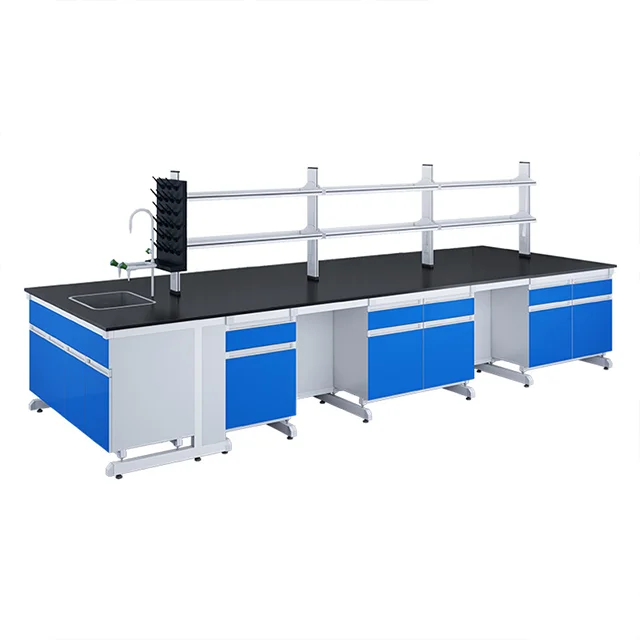 Manufacturer Laboratory Furniture Steel Work Table Lab Bench With Epoxy Resin Worktop
