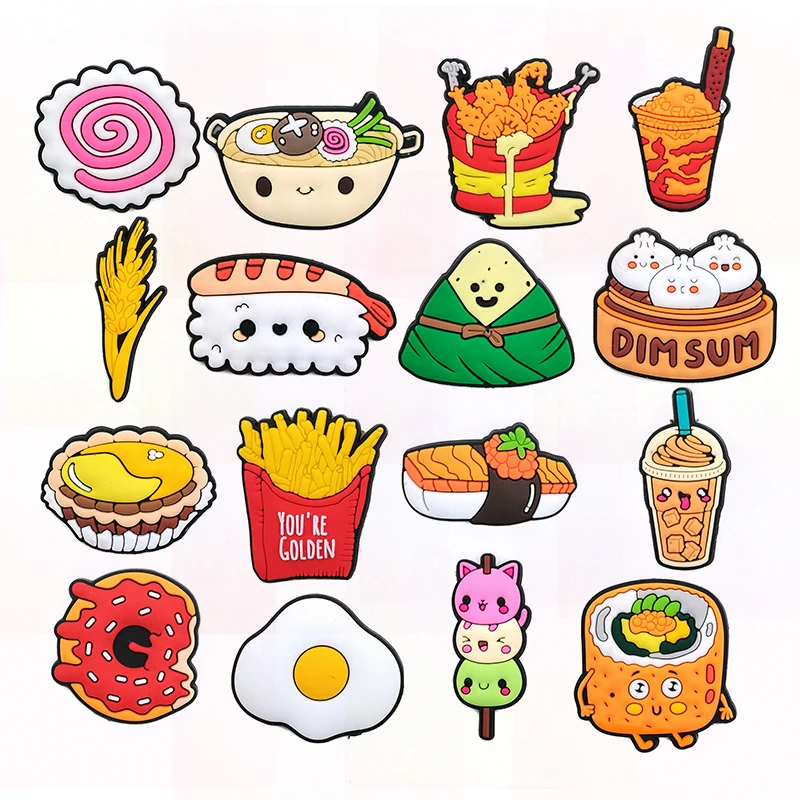 2023 New set custom rubber shoe croc Mexico food drink charms for shoe decoration Christmas gift accessory