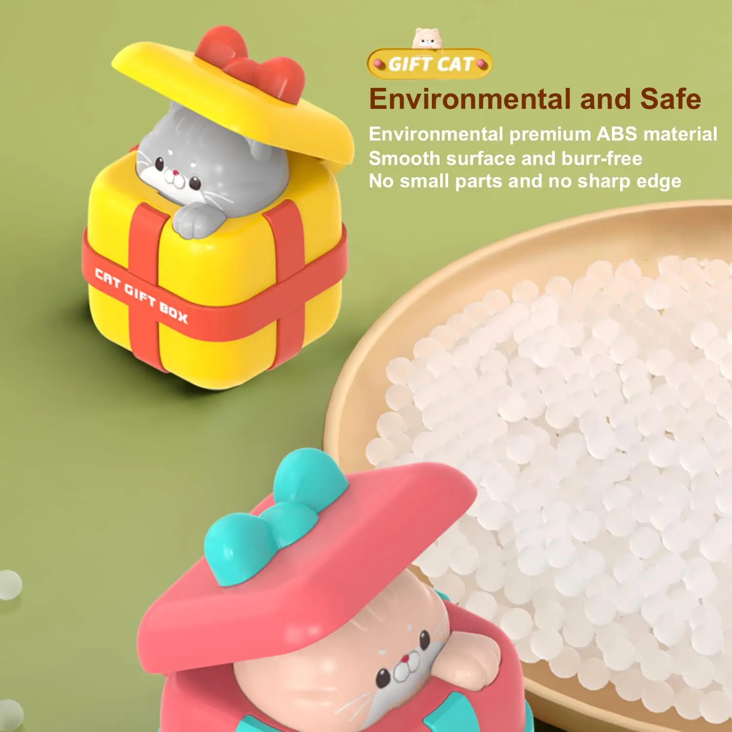 BGL Cheap price cartoon cat press and go car toys pull-back inertia cars for kids