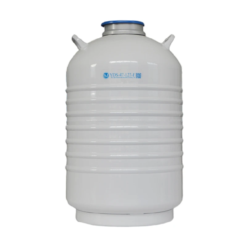 95- 175L Aluminum Liquid Nitrogen Tank  Square Racks Storage Biological Liquid Nitrogen Container