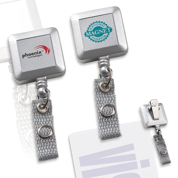 
Высококачественный металлический бейдж из нержавеющей стали, выдвижной держатель с зажимом для ремня 