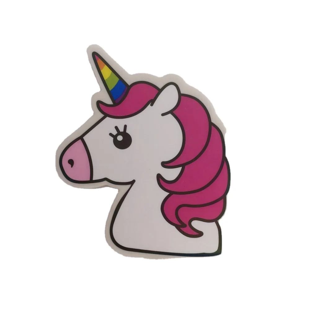 Creative and cute  2D    heat transfer printing unicorn shaped environmental eraser customization