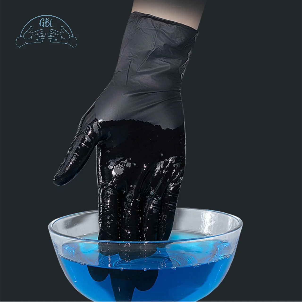 China wholesale black working  nitrile gloves diamond grip nitrile gloves