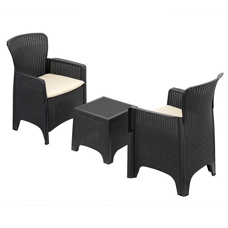 Modern Durable Design 55*54.5*85.5cm Outdoor Garden Rattan  Injection Sofa Set Wicker Sofa Furniture