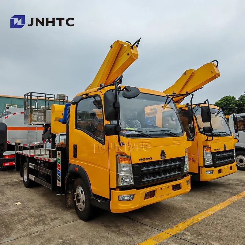 HOWO Truck Mounted Aerial Telescopic Bucket Truck Boom Lift Aerial Man-lift Work Platform Truck