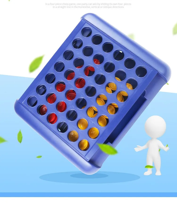 
Four in a Row Game Travel Board Game Fun Toy Foldable Line Up 4 Board Games for Kids Adults 