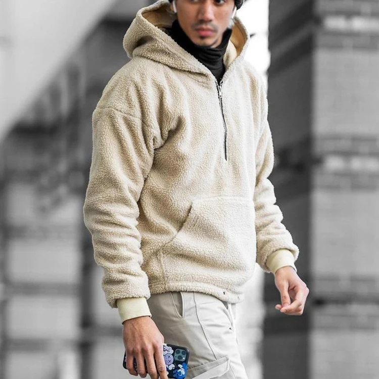 
High Quality Cheap 100% Mens Sherpard Fleece Casual Hooded Sweatshirt 