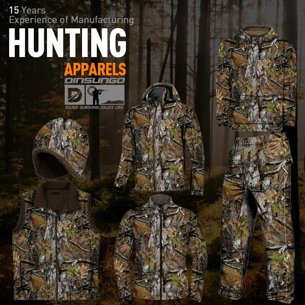 High Quality Warm fleece Hunting Suit Duck Camouflage Pants hunting pants