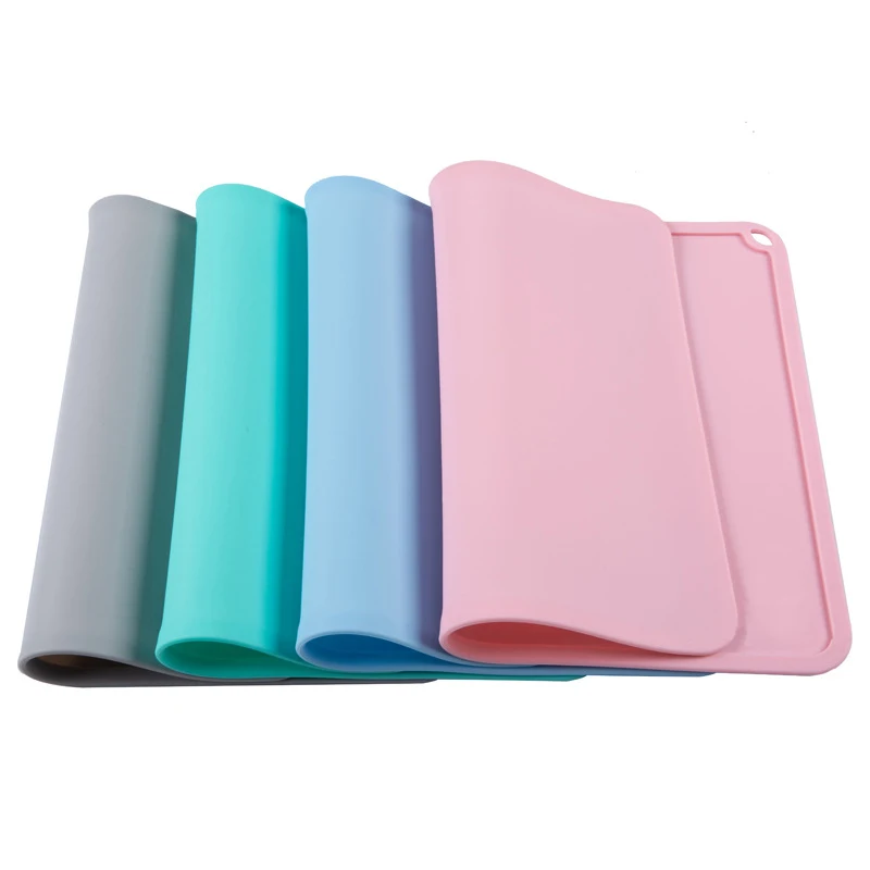
PPyou wholesale silicone rectangular placemats thicken suspension nordic heat insulation silicone place mat dinning table mats 