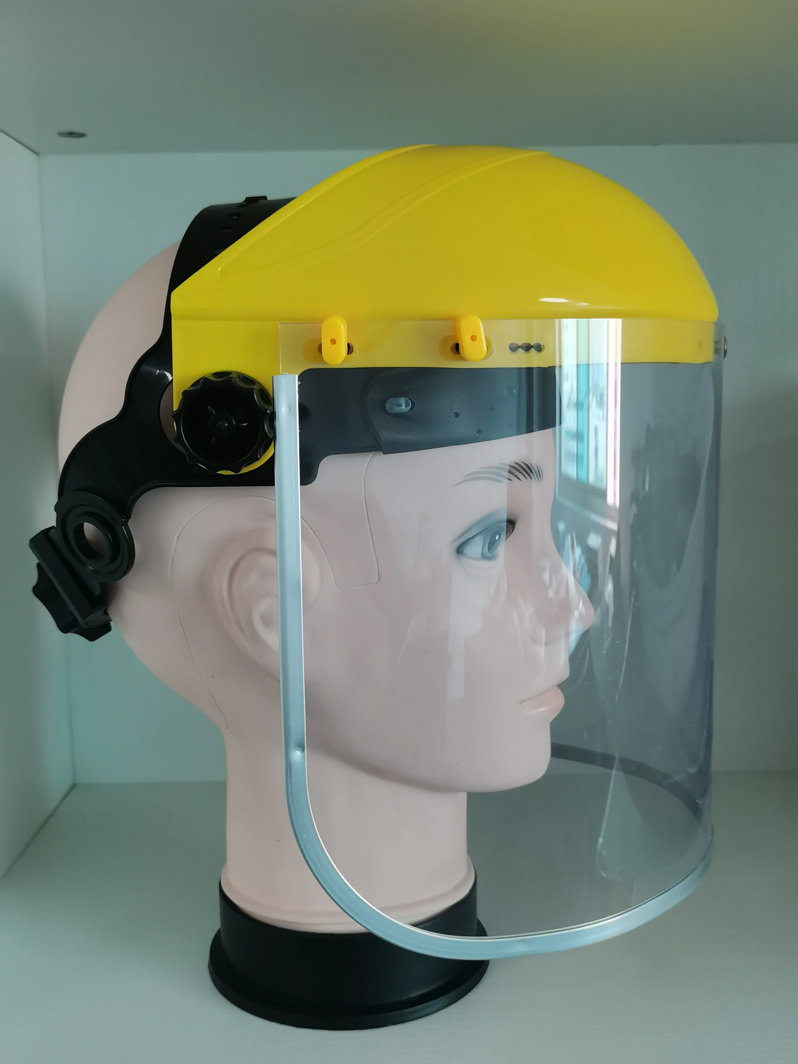 Unisex Industrial Transparent Clear Visor Face Shield Hat for Medical Protective Anti-spray