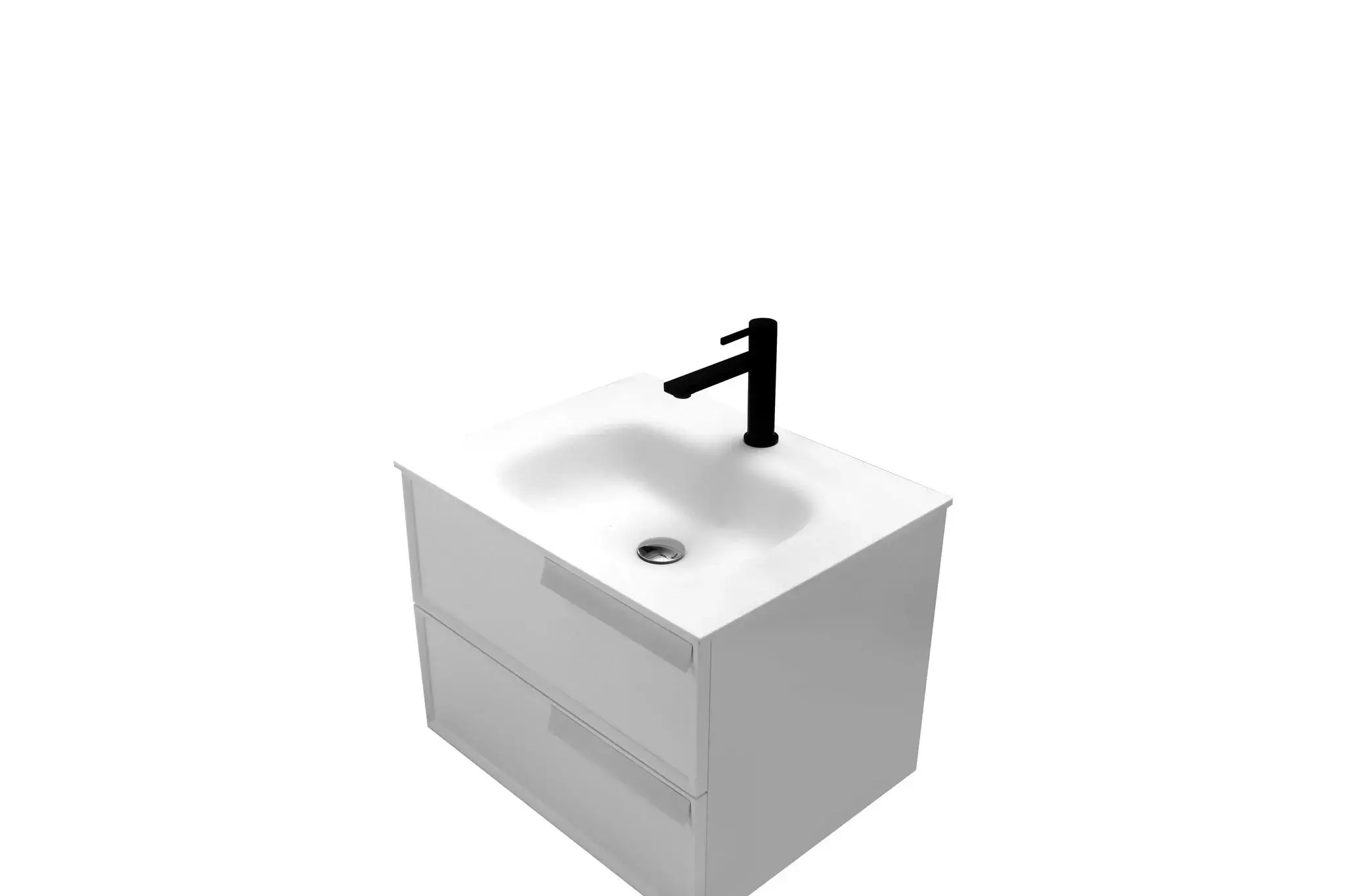 Inner Drawer Design 80 cm Bathroom Vanity Combo Modern Furniture Bath with Sink and Mirror