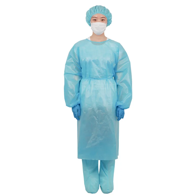 Disposable Isolation Gown PPE Equipment Level 1 PP PE Self Safety Coveralls Medical Multi-application Public Safety