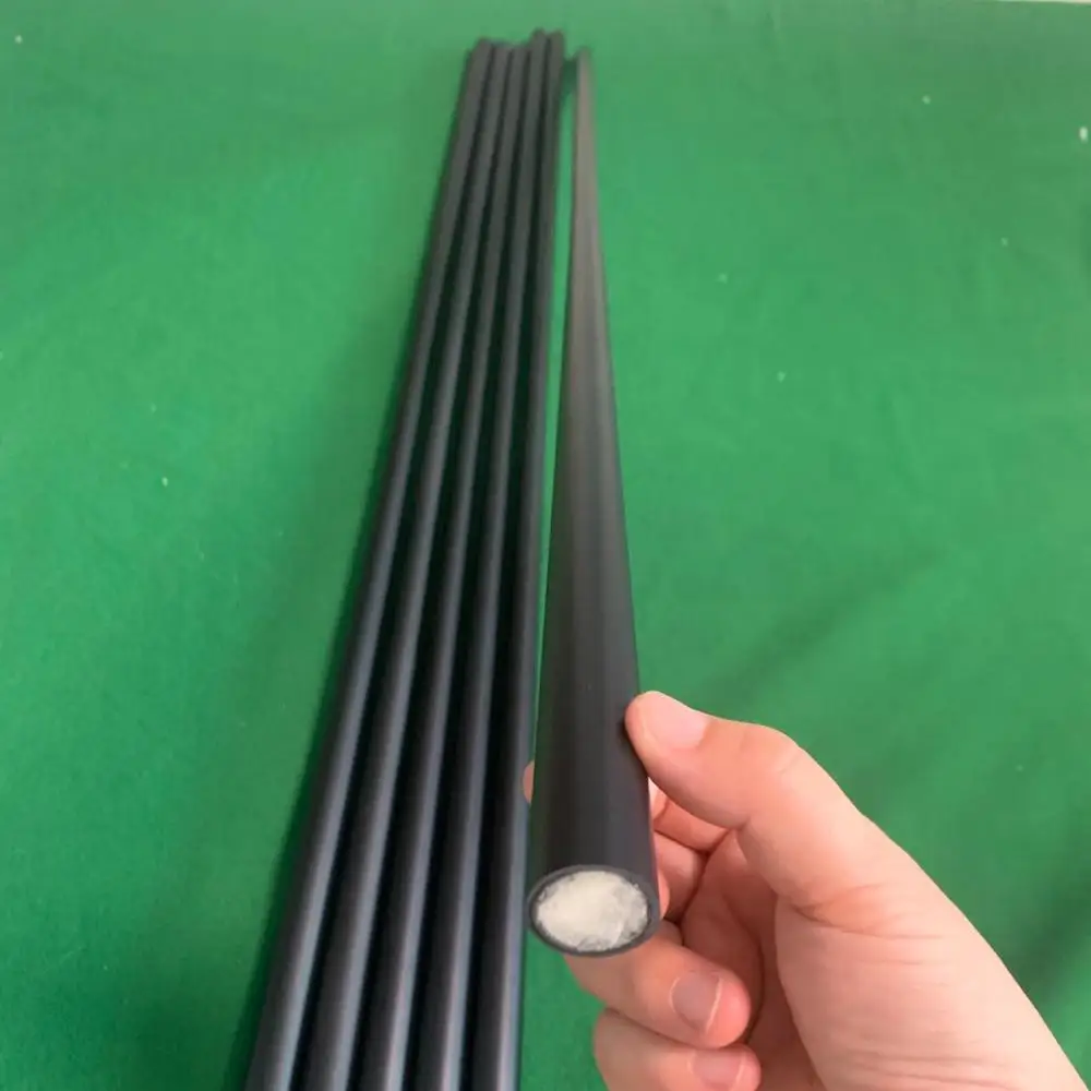 Blank  Carbon Fiber Pool Cue Shafts Top Diameter 11.5mm/12mm/12.4mm/12.8mm Billiards Cue Pro Taper Filled with Foam 30inch