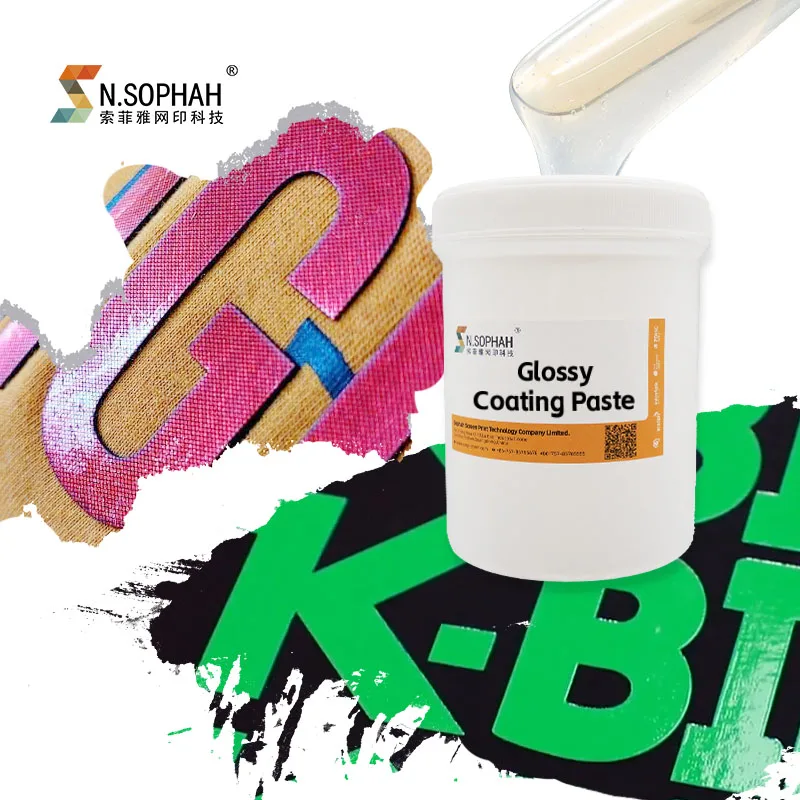High Fastness Smooth Surface Printing Coating Screen Printing Glossy Coating Paste