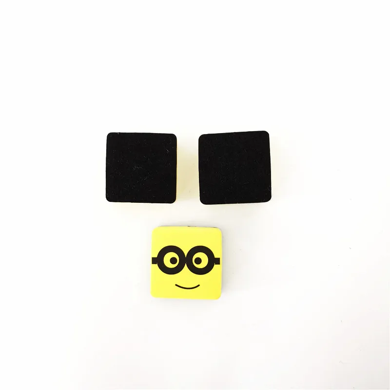 High quality minions felt EVA magnetic eraser for blackboard and whiteboard
