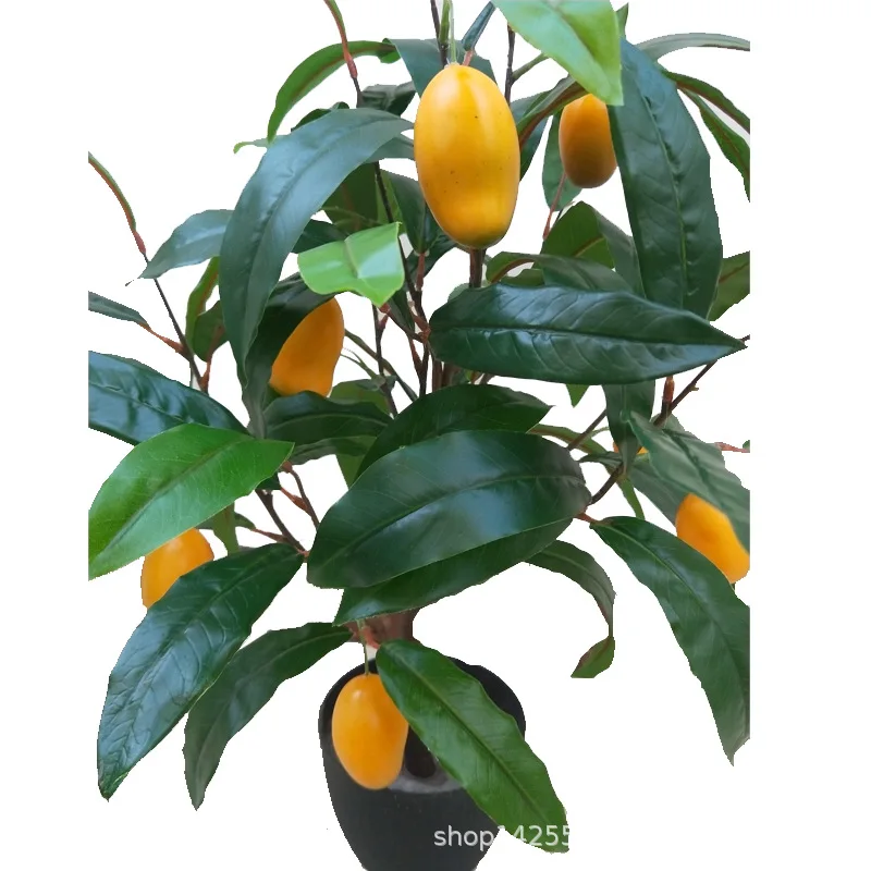 XRFZ Simulated Fruit Potted Tree Pomegranate Persimmon Tip Pepper Lemon Interior Decoration Green Plant Landscap
