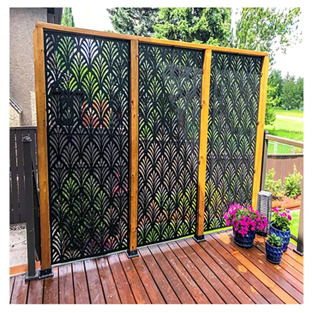 Laser Cut Aluminum screen room divider living room Custom Privacy Partition