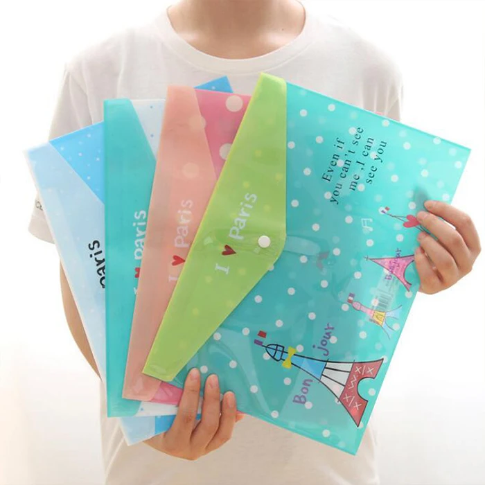 Пользовательские печати a4 кнопки ПВХ прозрачный мешок файл письмо конверты папки для документов