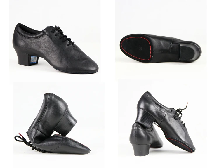 
Mens top quality black leather latin ballroom coach teacher dance shoes for men 