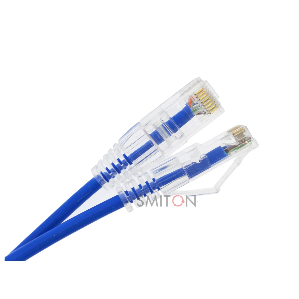 Ultra Thin Cat6a LAN Cable 4 Pairs 28awg 30AWG All Copper PVC Sheathed Cat 6a Ethernet Cable