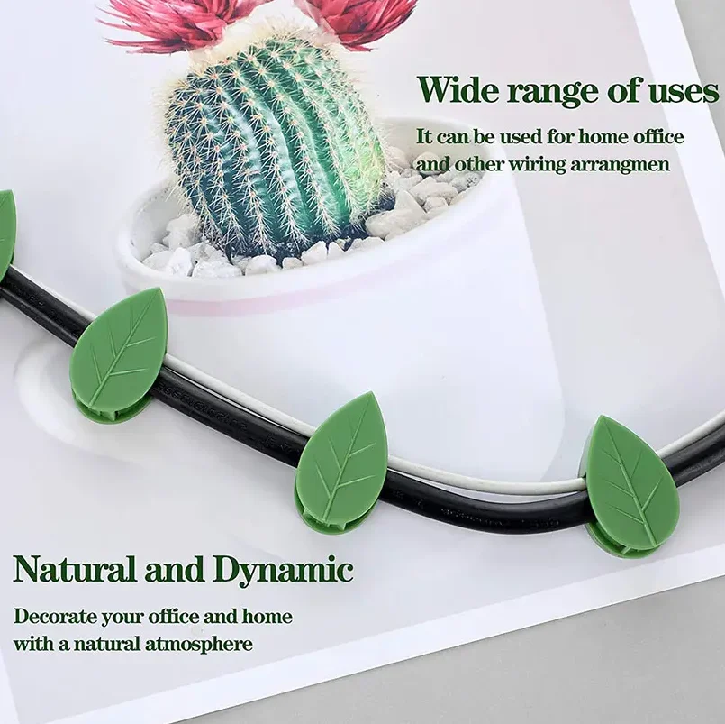 Plant Climbing Artifacts Fixing Clip Leaf Shape Self-Adhesive Garden Hook Support Climbing Plants Tracele
