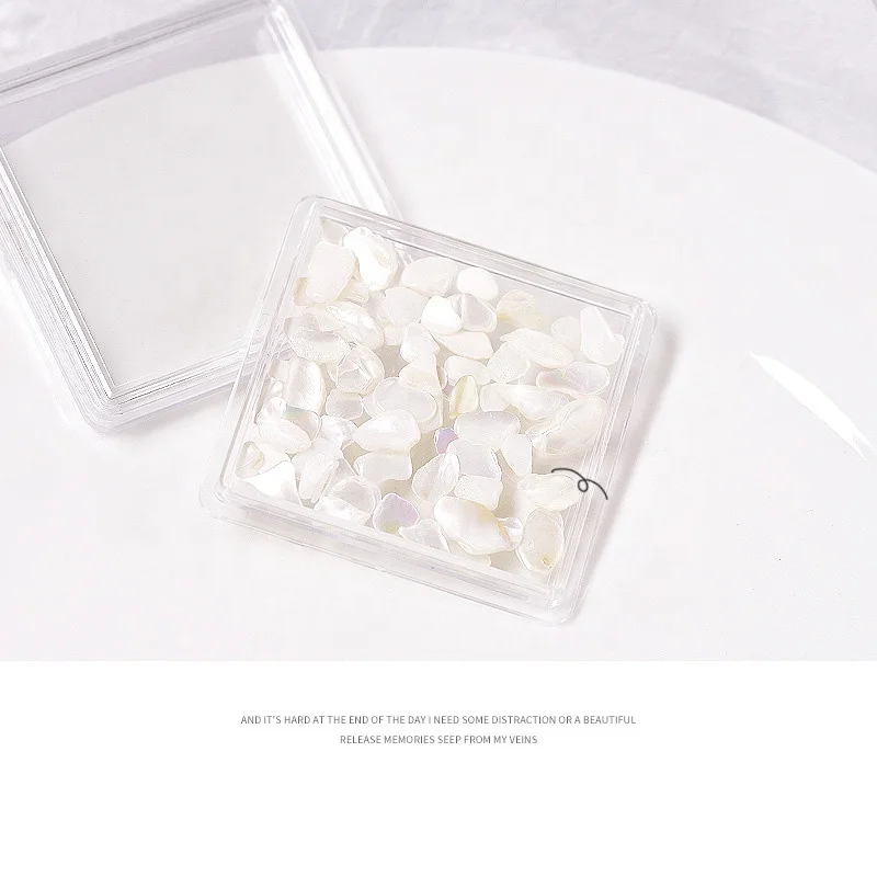 Paso Sico Summer Ice Cream Colors Irregular Shell Stone Natural Candy Colors Nail Art Decoration DIY