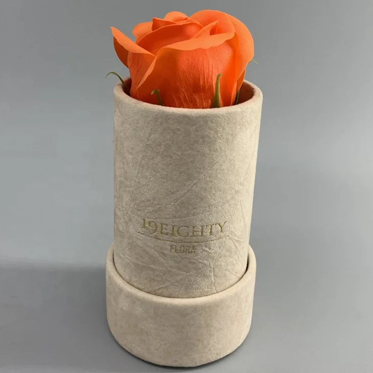 Round Shaped Preserved Mini Flower Hat Box ,Cylindrical Paper Single Rose Gift Boxes
