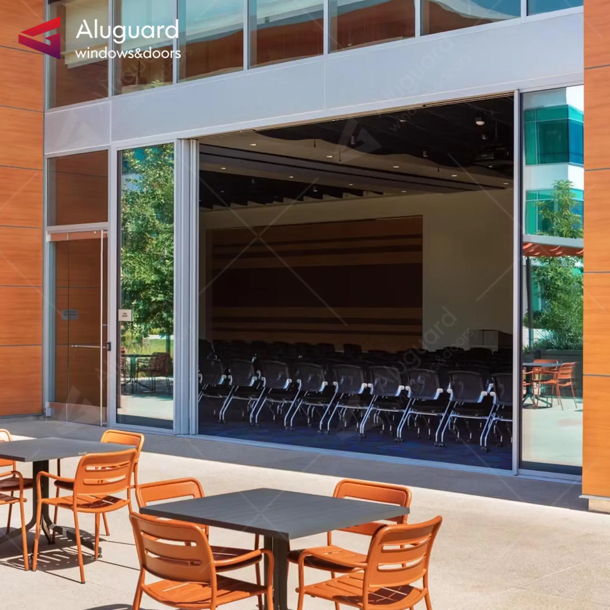 Aluminum double Glass Matt Black Aluminum Double Glaze Sliding Doors & Window Doors And Windows High quality standard As2047