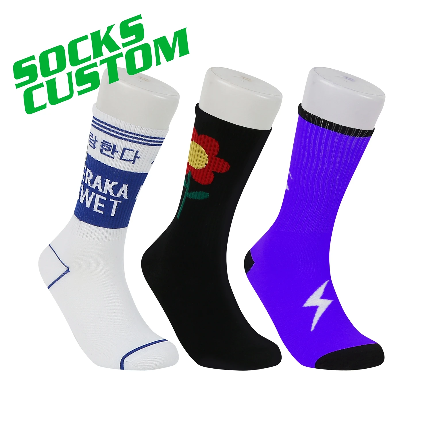 Kaite Low MOQ High Quality Professional Socks Factory Unique Own LOGO Design Custom Socks With Customized Labels Tags Packaging